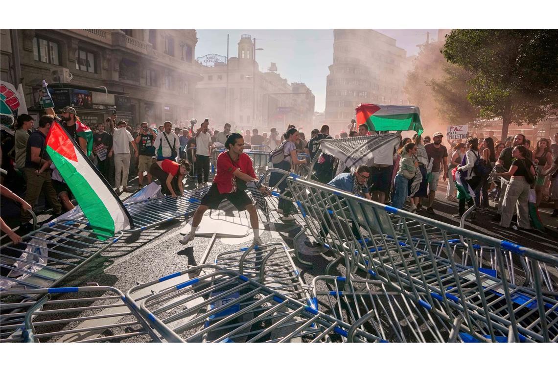 Propalästinensische Demonstranten hatten für den Abbruch der letzten Vuelta-Etappe gesorgt.