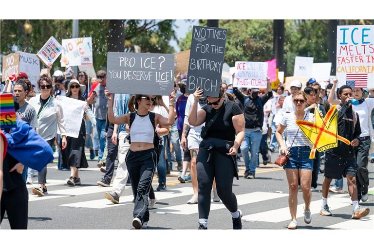 Protest in Santa Monica an der US-Westküste.