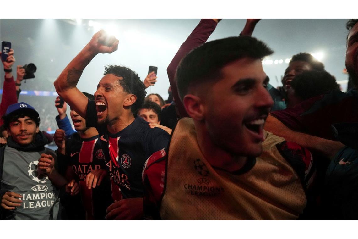 Bilder des Tages PSG-Spieler feiern nach dem Sieg gegen den FC Arsenal im Halbfinale der Champions League.