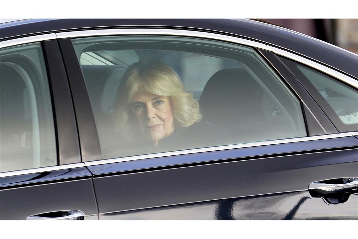 Kate und William begrüßen Emir von Katar zum Staatsbesuch Queen Camilla verzichtete wegen der Folgen einer Infektion auf den Empfang im Freien.