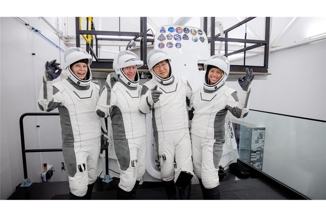 Berlinerin Rabea Rogge trainiert für Weltraum-Start 2025 Rabea Rogge, Eric Philips, Chun Wang und Jannicke Mikkelsen (von links nach rechts) absolvierten ein monatelanges Training in der Kapsel.