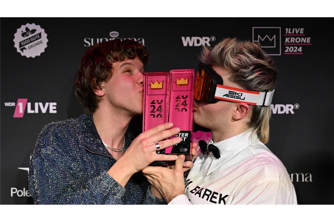 Räumten schon 2024 ab und können wieder auf eine Krone hoffen: die Musiker Zartmann und Ski Aggu.