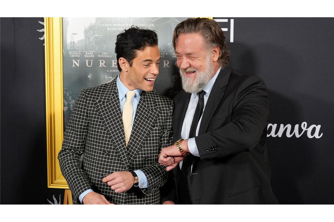 Rami Malek und Russell Crowe bei einer Vorführung des Films. (Archivbild)