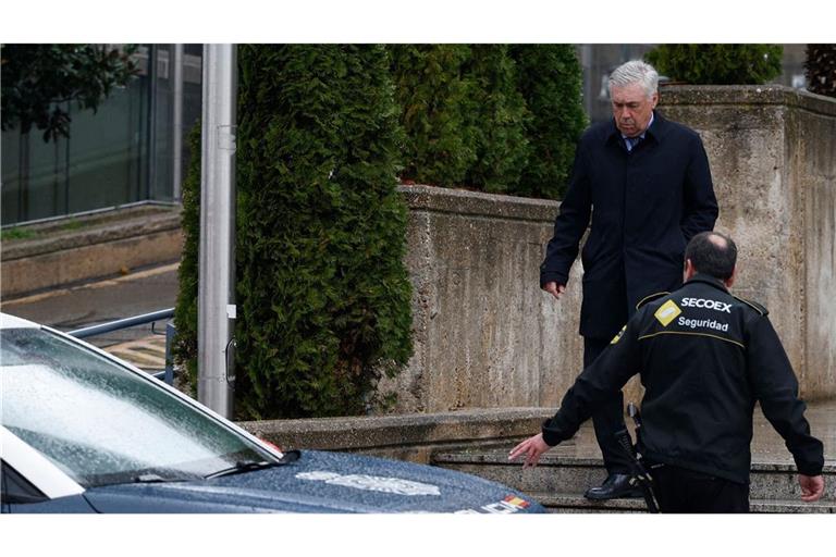 Real-Madrid-Trainer Carlo Ancelotti nach dem Gerichtstermin