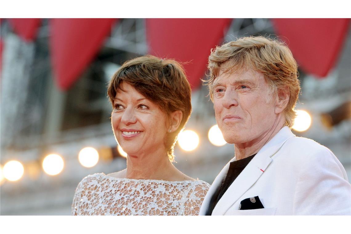 Leinwandidol ohne Allüren: Robert Redford ist tot Redford mit seiner Frau Sibylle Szaggars. (Archivbild)