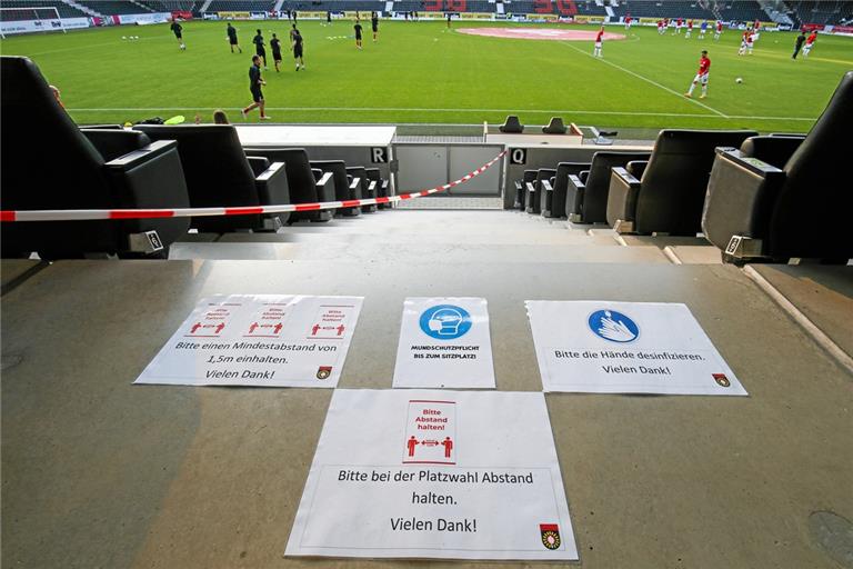 Regeln über Regeln: Damit auch weiterhin Zuschauer im Stadion dabei sein können, muss das Hygienekonzept stimmen. Foto: A. Becher