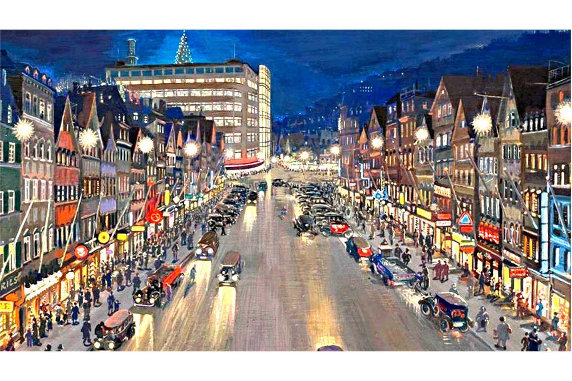 Die Hauptstätter Straße im Weihnachtskleid Reinhold Nägele,