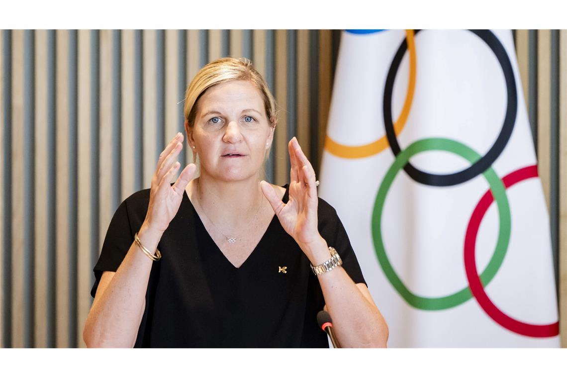 Ringt um eine Haltung zu US-Präsident Trump: IOC-Chefin Kirsty Coventry. (Archivbild)