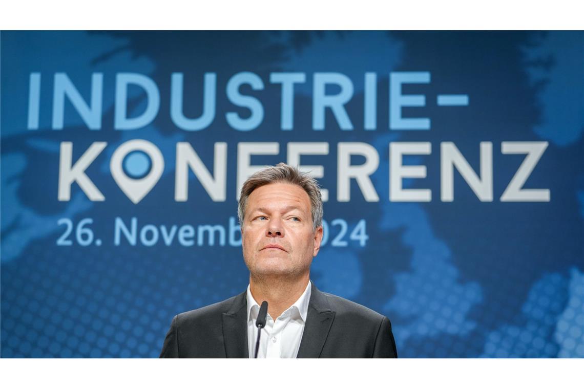 Neue Ideen gesucht Robert Habeck bei der Industriekonferenz in Berlin