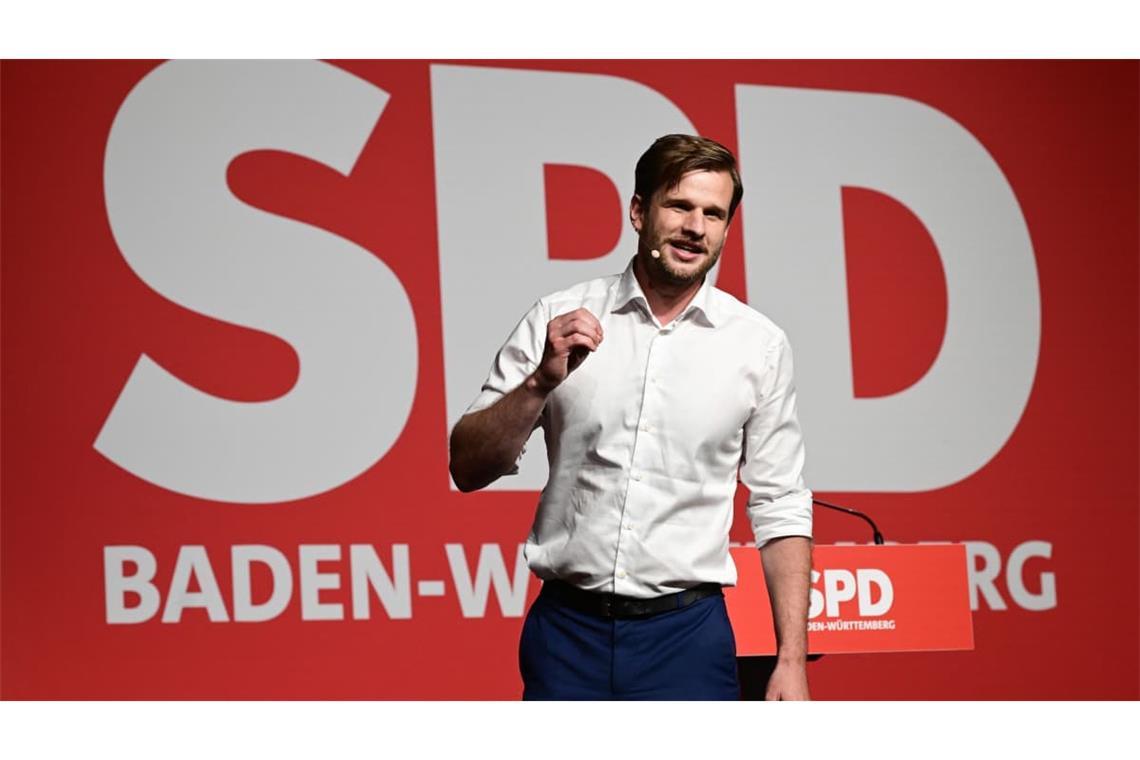 Robin Mesarosch ist Ko-Vorsitzender der SPD Baden-Württemberg (35).