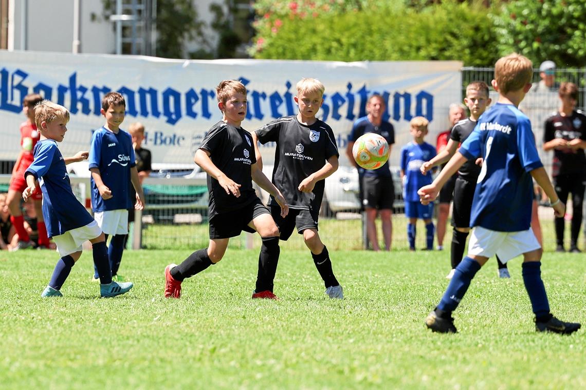 BKZ-Mini-Cup: Gerüstet für die Mammutaufgabe Rund 700 Nachwuchsfußballer aus der Region um Backnang und Murrhardt sorgen am Wochenende beim 28. BKZ-Mini-Cup in Kleinaspach für viel Bewegung. Foto: Alexander Becher