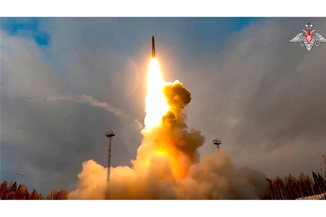 Moskau schießt mit neuer Rakete und droht dem Westen Russland soll eine Interkontinentalrakete auf die Ukraine geschossen haben. (Archivbild)