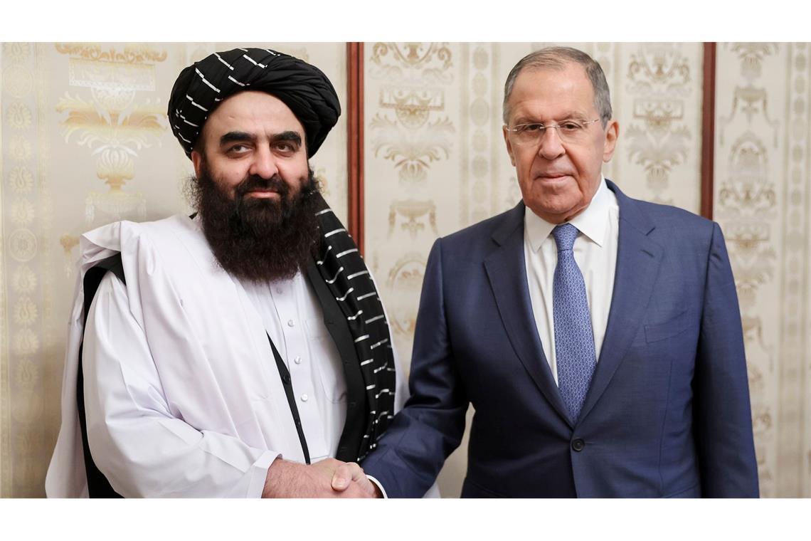 Russland erkennt als erster Staat Taliban-Regierung an Russlands Außenminister Lawrow