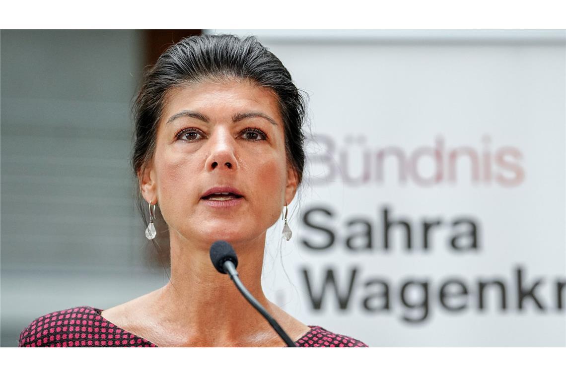 Sahra Wagenknecht fordert Expertenregierung Sahra Wagenknecht will unter anderem einen „Kurswechsel“ in der Migrationspolitik. (Archivbild)