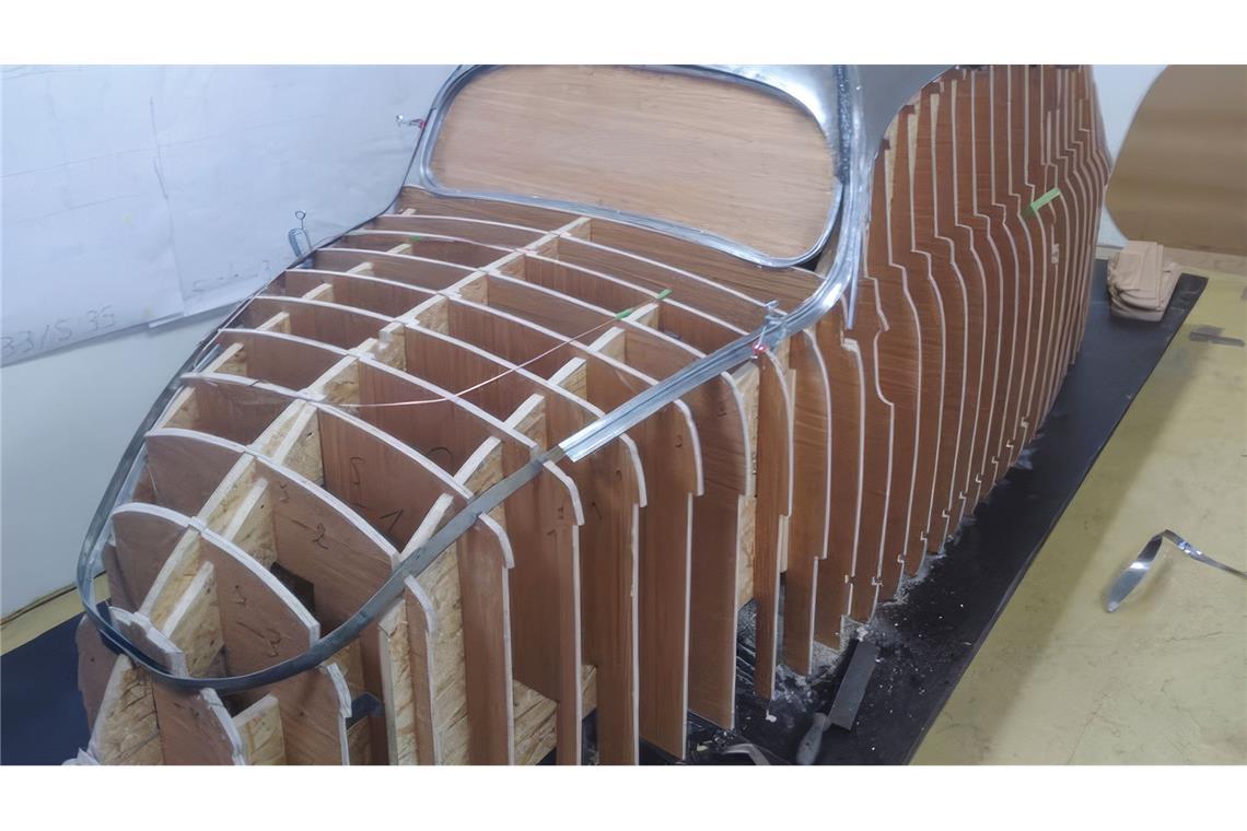 Sammler Traugott Grundmann baute die Karosserie zusammen mit einer Fachfirma wieder auf.