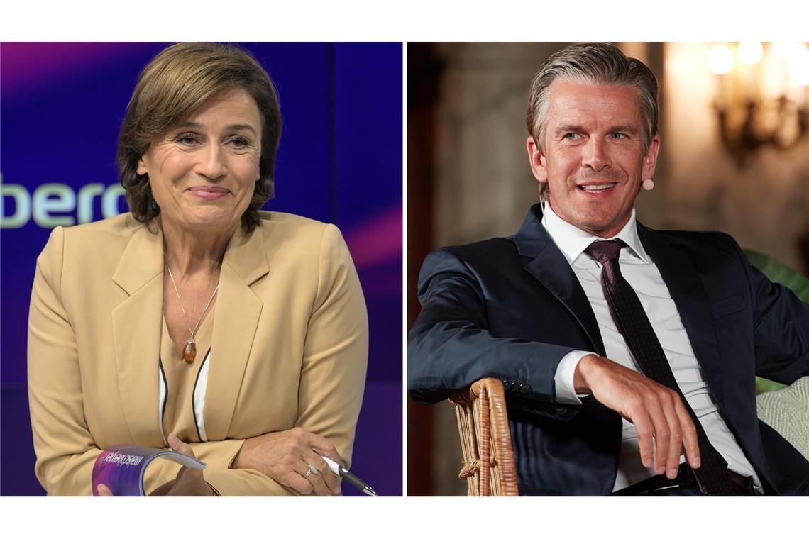 Sandra Maischberger (ARD) und Markus Lanz (ZDF) im Quotenwettstreit.