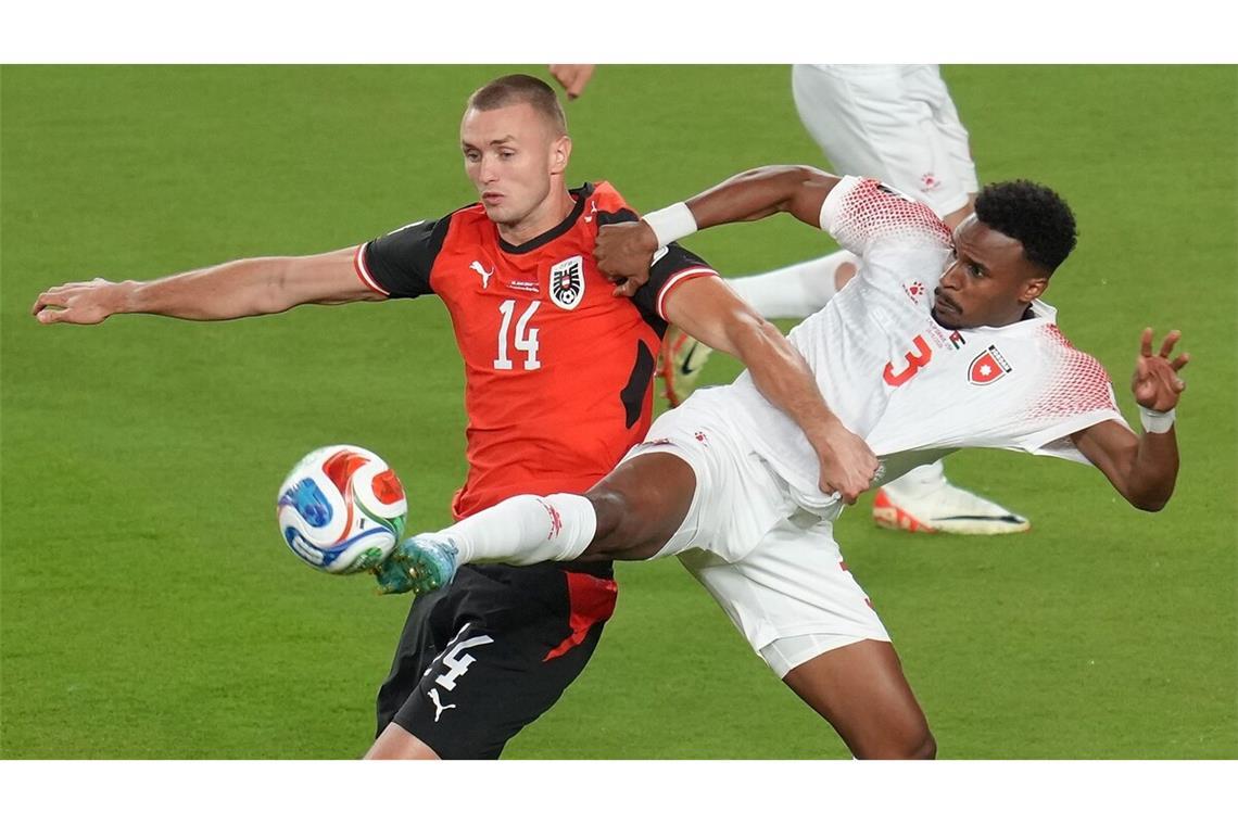 Sasa Kalajdzic (li.) im Auftaktspiel der Österreicher gegen Jordanien.