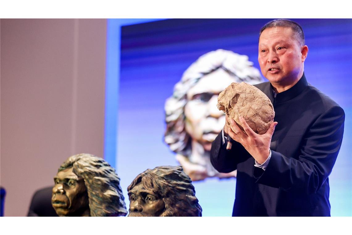 1 Million Jahre: Ist der moderne Mensch viel älter als gedacht? Schädelrekonstruktion des „Yunxian Man“ im Provinzmuseum von Hubei in Wuhan.