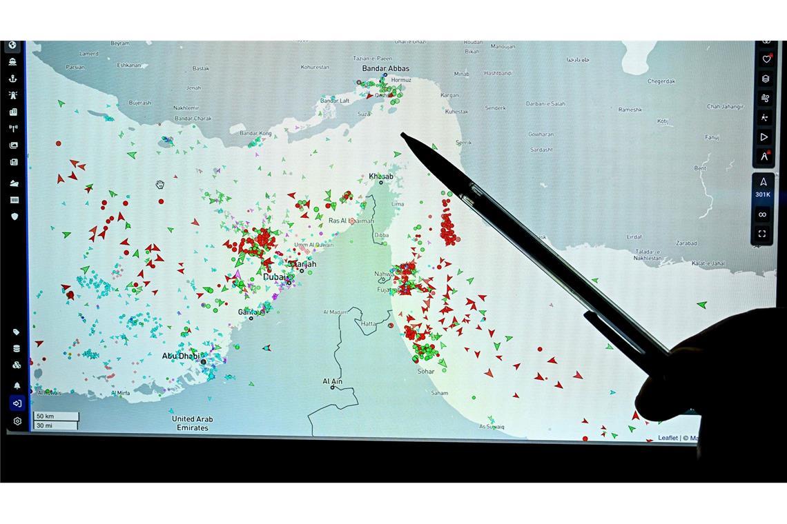 Schiffstracking-Websites zeigen, dass zurzeit kaum ein Schiff die Meerenge passiert. (Archivbild)