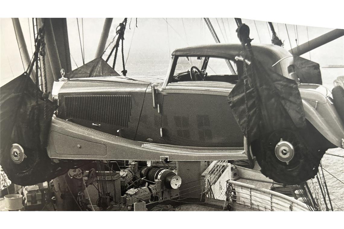Schiffsverladung 1934: Mercedes-Benz 380 Cabriolet A