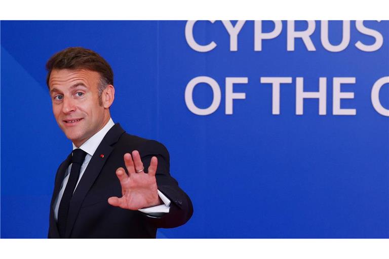Schmetterte am Rande eines Gipfeltreffens ein Chanson: Frankreichs Präsident Emmanuel Macron. (Archivbild)