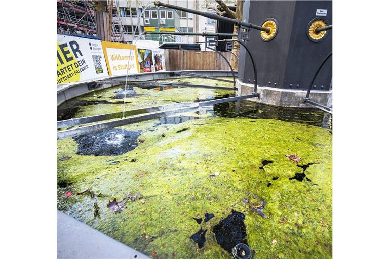 Schön ist anders: So sieht der Marktplatzbrunnen aktuell aus.Schön ist anders: So sieht der Marktplatzbrunnen aktuell aus.