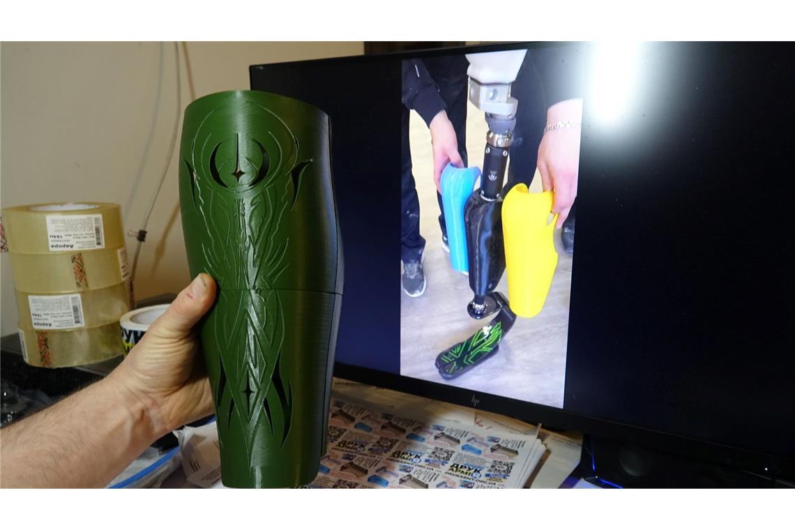 Schoner aus dem 3D-Drucker schützen die Prothesen ukrainischer Veteranen.