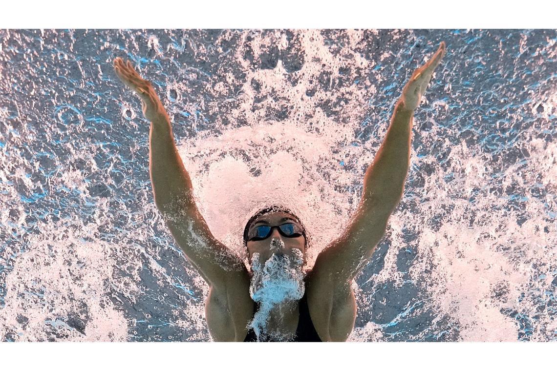 Bilder des Tages Schwimmen: Weltmeisterschaft, Halbfinale, 50 Meter, Brustschwimmen, Frauen. Anna Elendt aus Deutschland in Aktion.