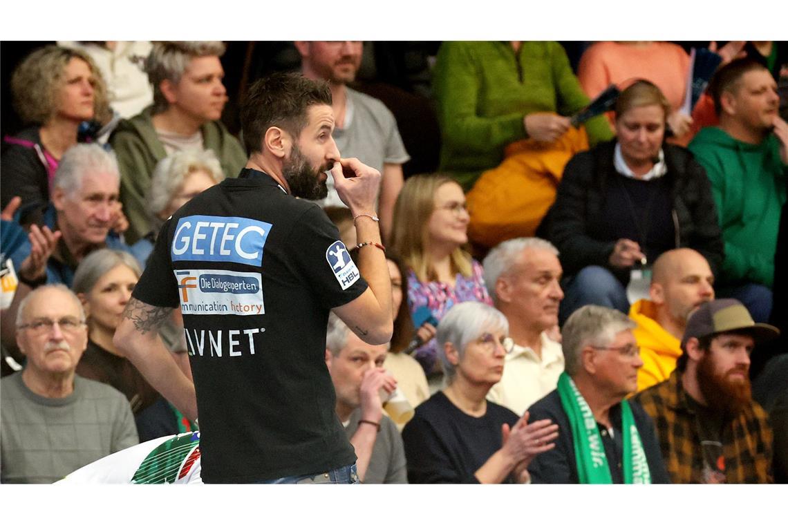 Gegen den Meister auf verlorenem Posten SCM-Coach Bennet Wiegert konnte zufrieden sein.