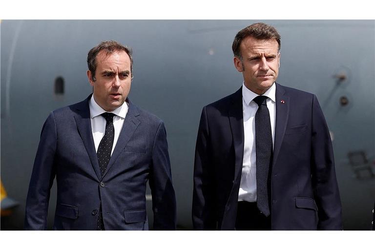 Sébastien Lecornu und Emmanuel Macron. (Archivbild)