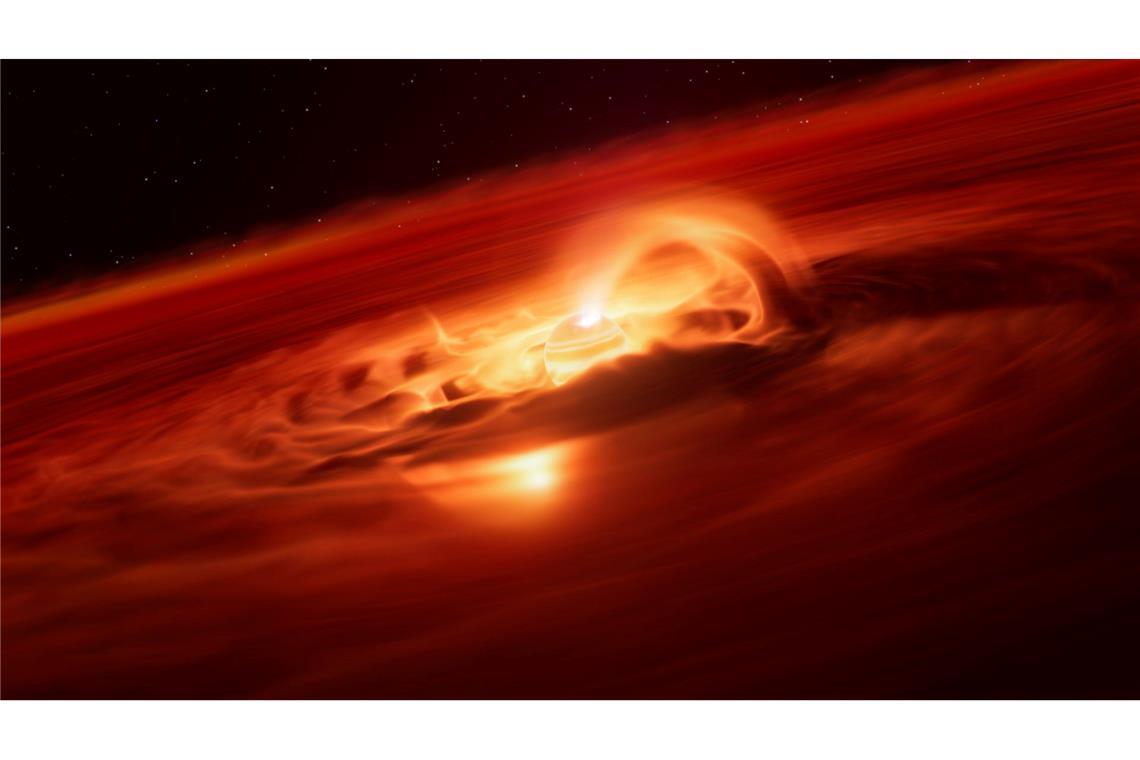 Planet verschlingt Gas in Rekordtempo Sechs Milliarden Tonnen pro Sekunde: Dieser Planet ist wahrlich ein Gierschlund.