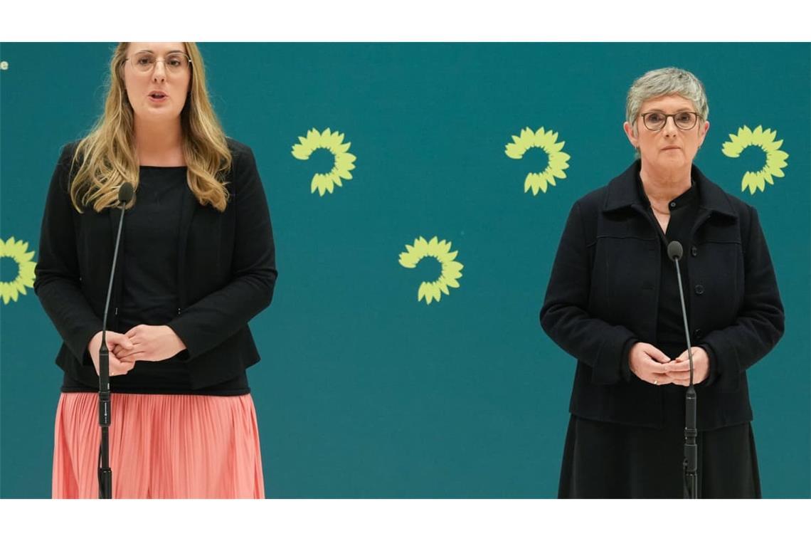 Sehen Demokratie in Deutschland durch die AfD gefährdet: Die Vorsitzenden von Bündnis 90/Die Grünen Katharina Droege (li.) und Britta Hasselmann.