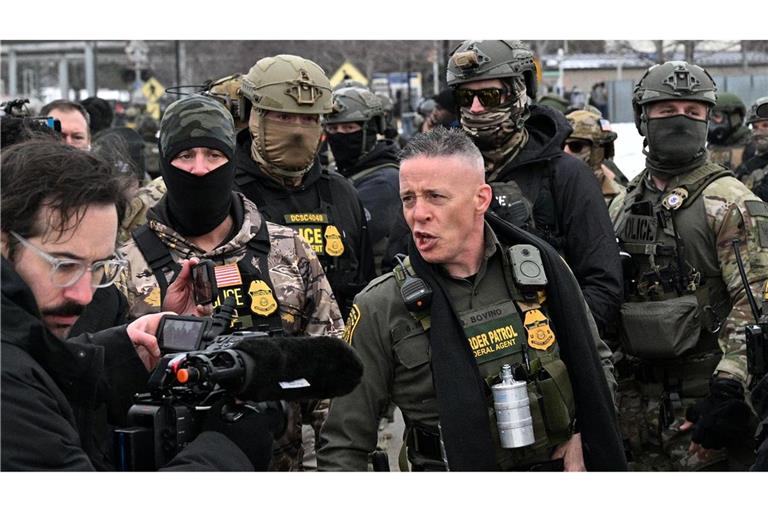 Sein rabiates Auftreten verschaffte Bovino Anerkennung bei Präsident Trump. (Archivbild)