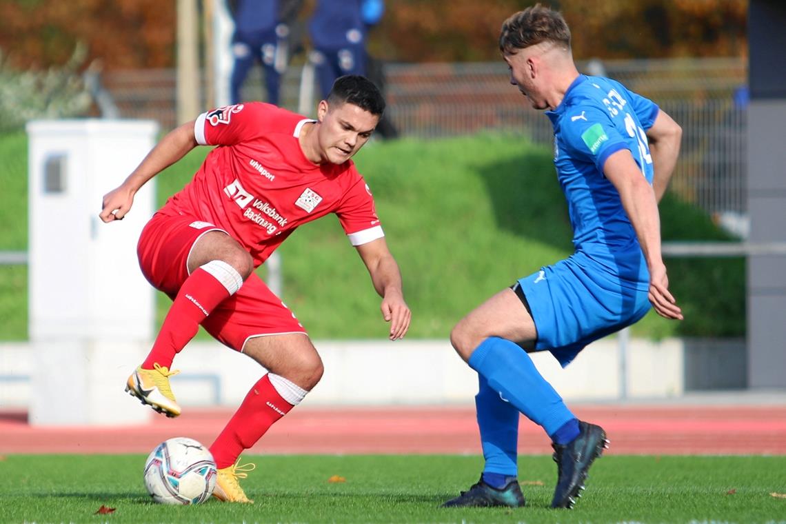 Seit dem Sommer 2019 ist Marvin Zimmermann (links) für die TSG am Ball. Foto: A. Hornauer