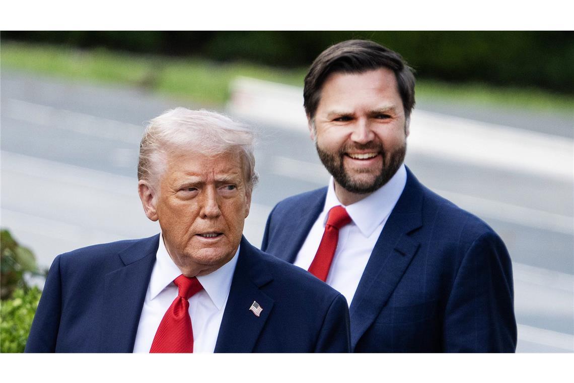 Seit Januar 2025 haben sie das Sagen im Weißen Haus: Präsident Donald Trump und sein Vize JD Vance.