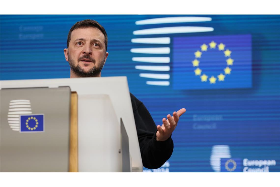 Selenskyj und Europäer bei Trump: Frieden für die Ukraine? Selenskyj bekommt in Washington Unterstützung aus Europa. (Archivbild)