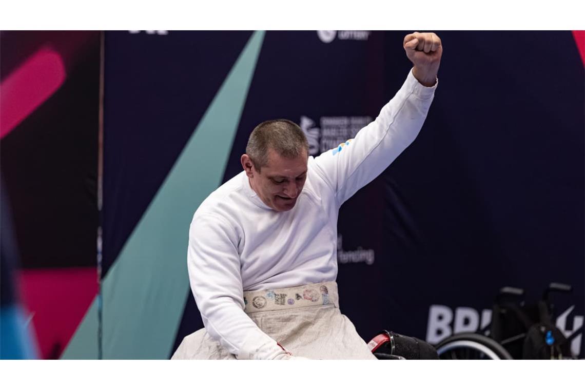 Serhii Shavkun im Moment des Triumphes.