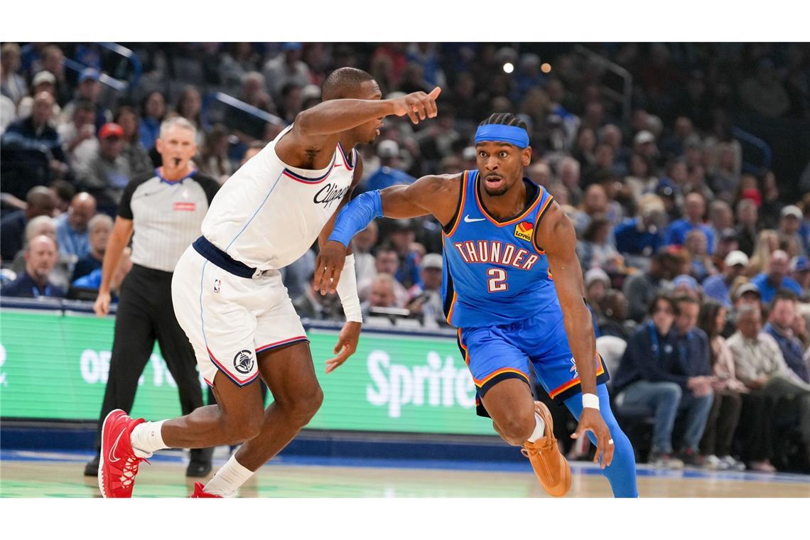 Shai Gilgeous-Alexander (rechts) konnte sich im letzten Viertel ausruhen.