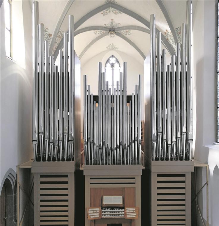 Im Zeichen der neuen Orgel Sicht auf die neue Orgel – in einem Monat wird sie eingeweiht. Foto: G. Mayer