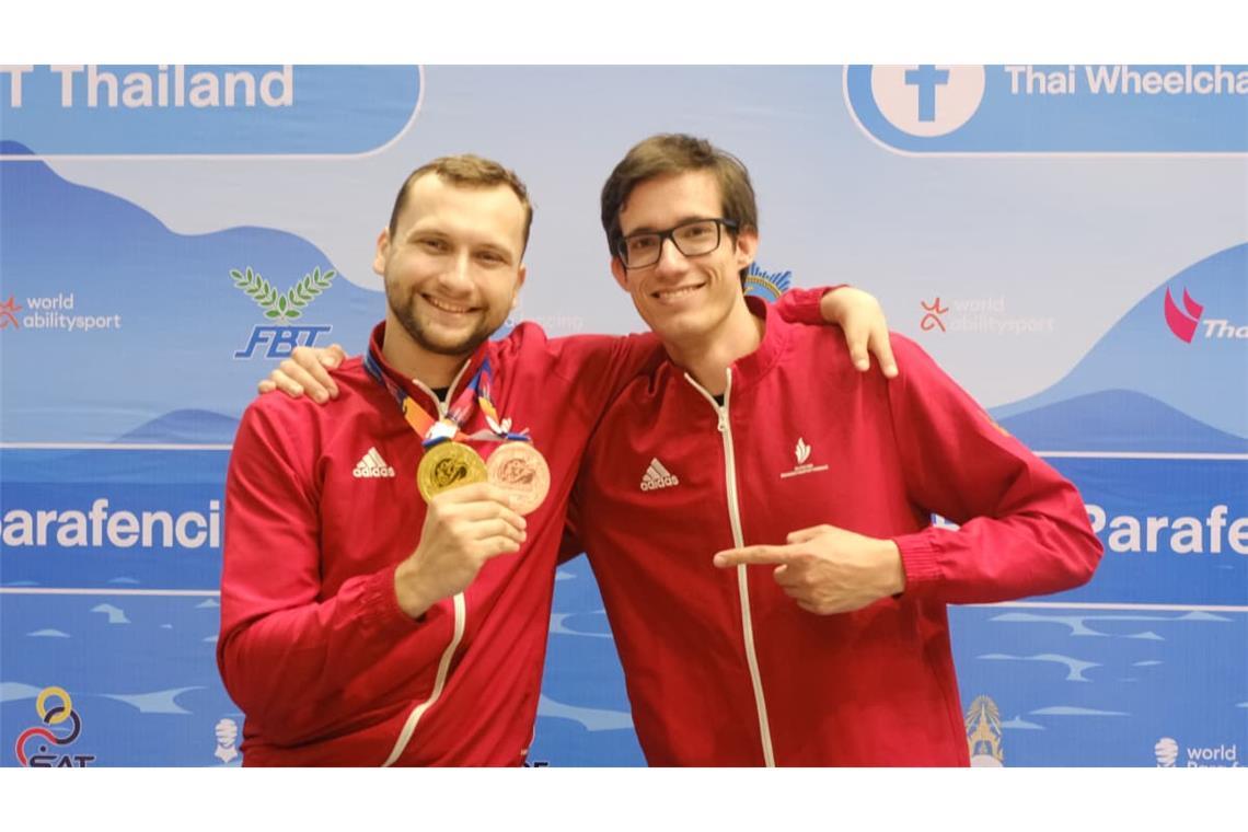 Sie sind bereit für die Paralympics-Quali: Maurice Schmidt (li.) und Felix Schrader.