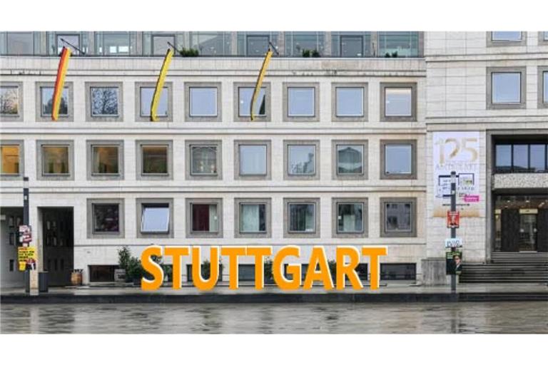 So könnte das Stuttgart-Sign vor dem Rathaus platziert werden.