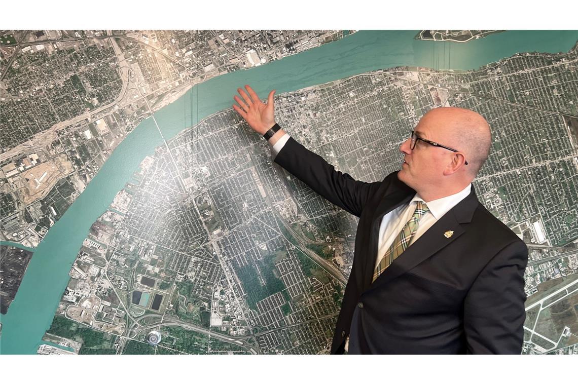 Neuwahl in Zeiten von Trump - Kanada rückt zusammen So nah ist Detroit: Bürgermeister Dilkens muss nur über den Fluss schauen. (Archivbild)