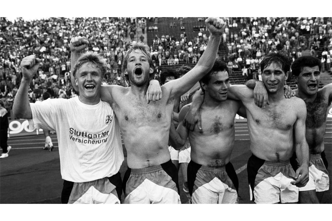 So sehen Sensations-Sieger aus: Thomas Richter, Reinhold Tattermusch, Ralf Vollmer, Thorsten Wörsdörfer, Dimitrios Moutas (v.li.)
