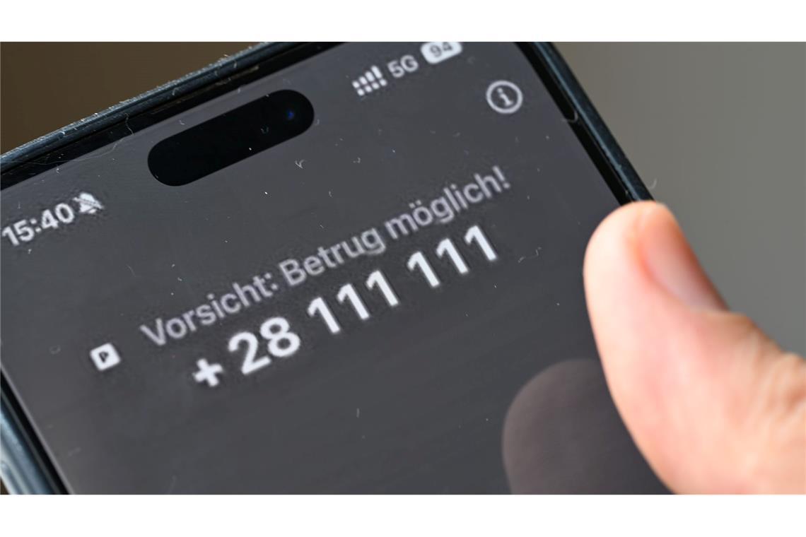 So sieht der Warnhinweis von Vodafone aus, bei der Telekom wird marginal anders gewarnt: "Vorsicht, möglicher Betrug!"