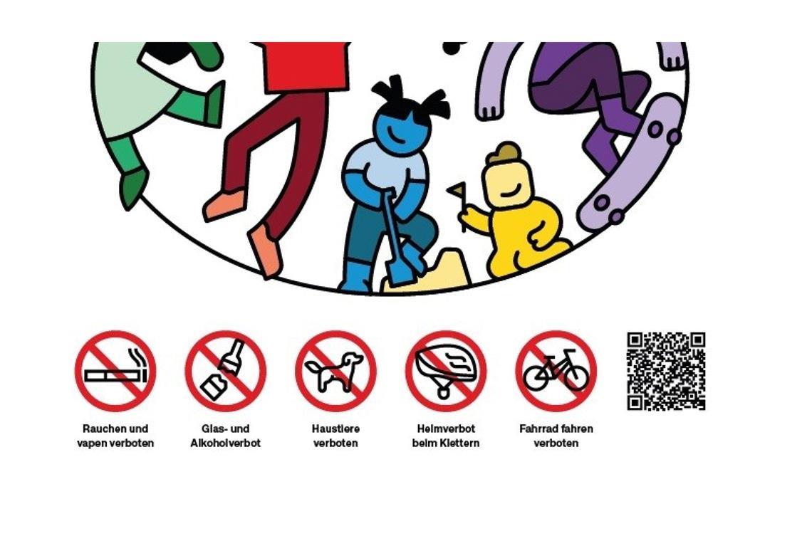 So soll das neue Spielplatz-Schild aussehen. (Handout)