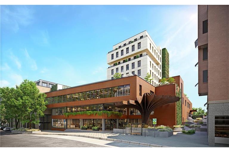 So soll die Ecke Schwab-/Rotebühlstraße in der Innenstadt nach der umfangreichen Sanierung  aussehen.