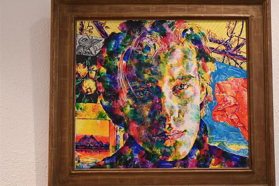 Sonderausstellung von Heiner Lucas in der städtischen Kunstsammlung So zum Beispiel das Porträt seines Sohnes Konrad Lucas.