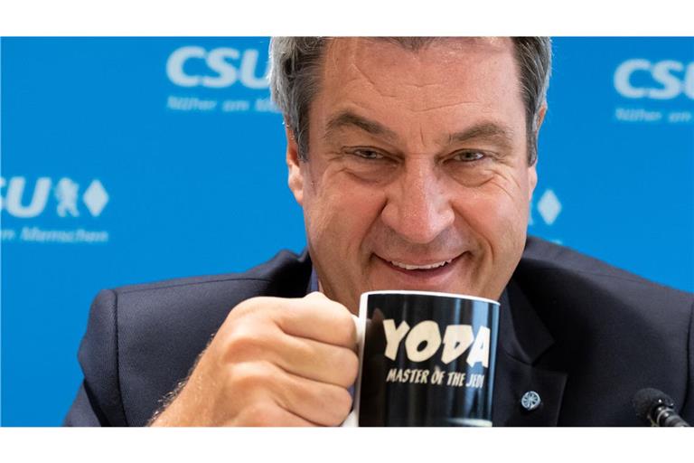 Söder mit Yoda-Tasse – eine beliebte Figur im Star Wars-Kosmos