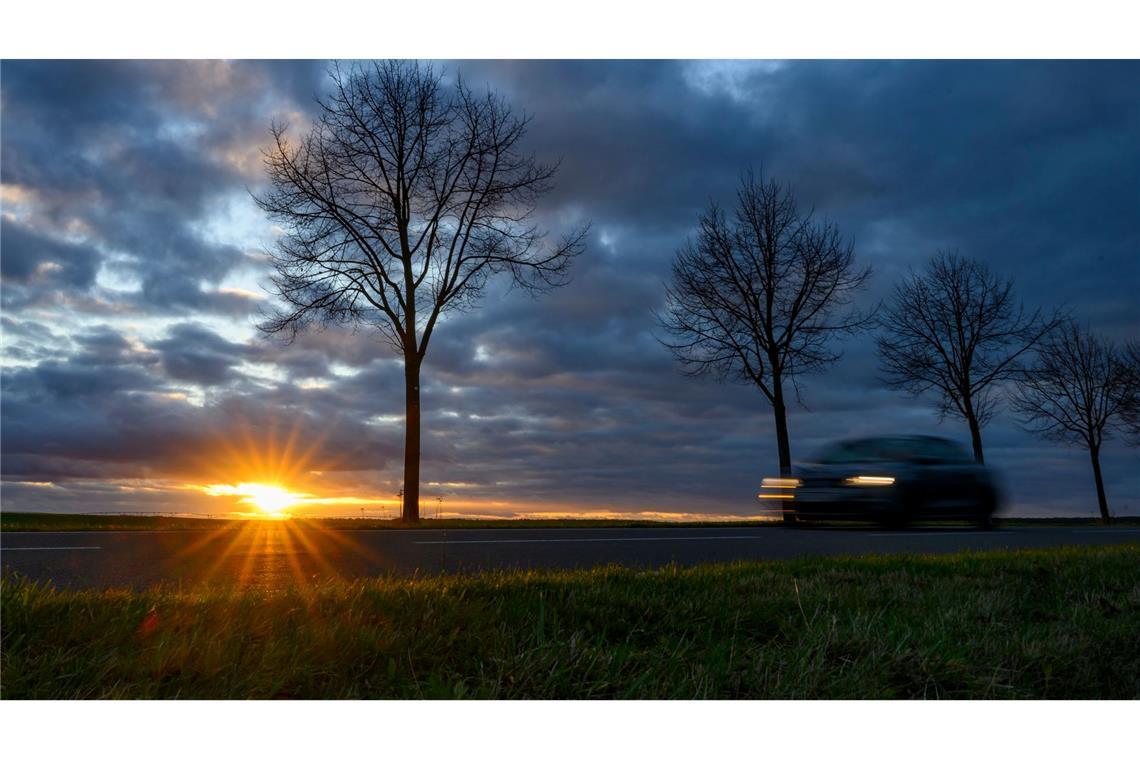 Bilder des Tages Sonnenuntergang in Brandenburg