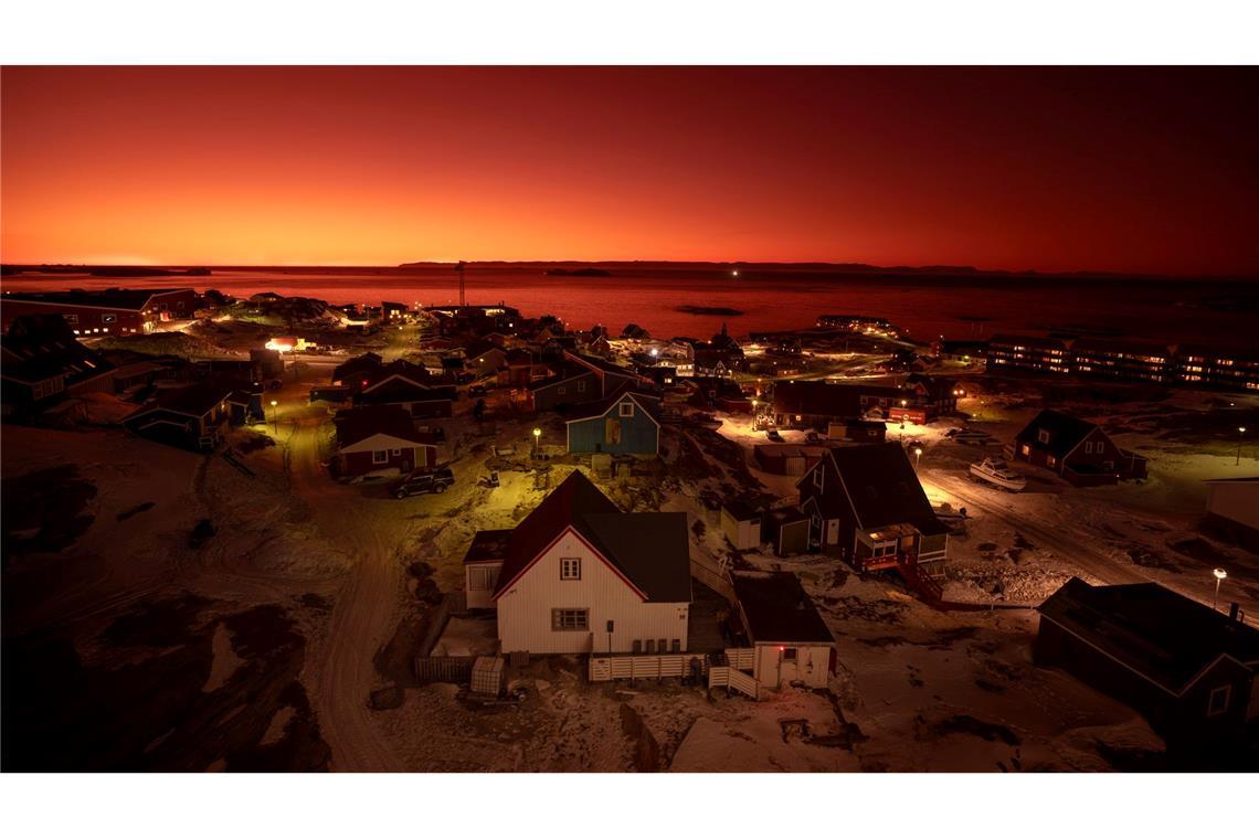 Bilder des Tages Sonnenuntergang in Grönland